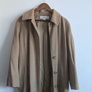 Vintage Liz Claiborne Camel Wool Maxi Coat